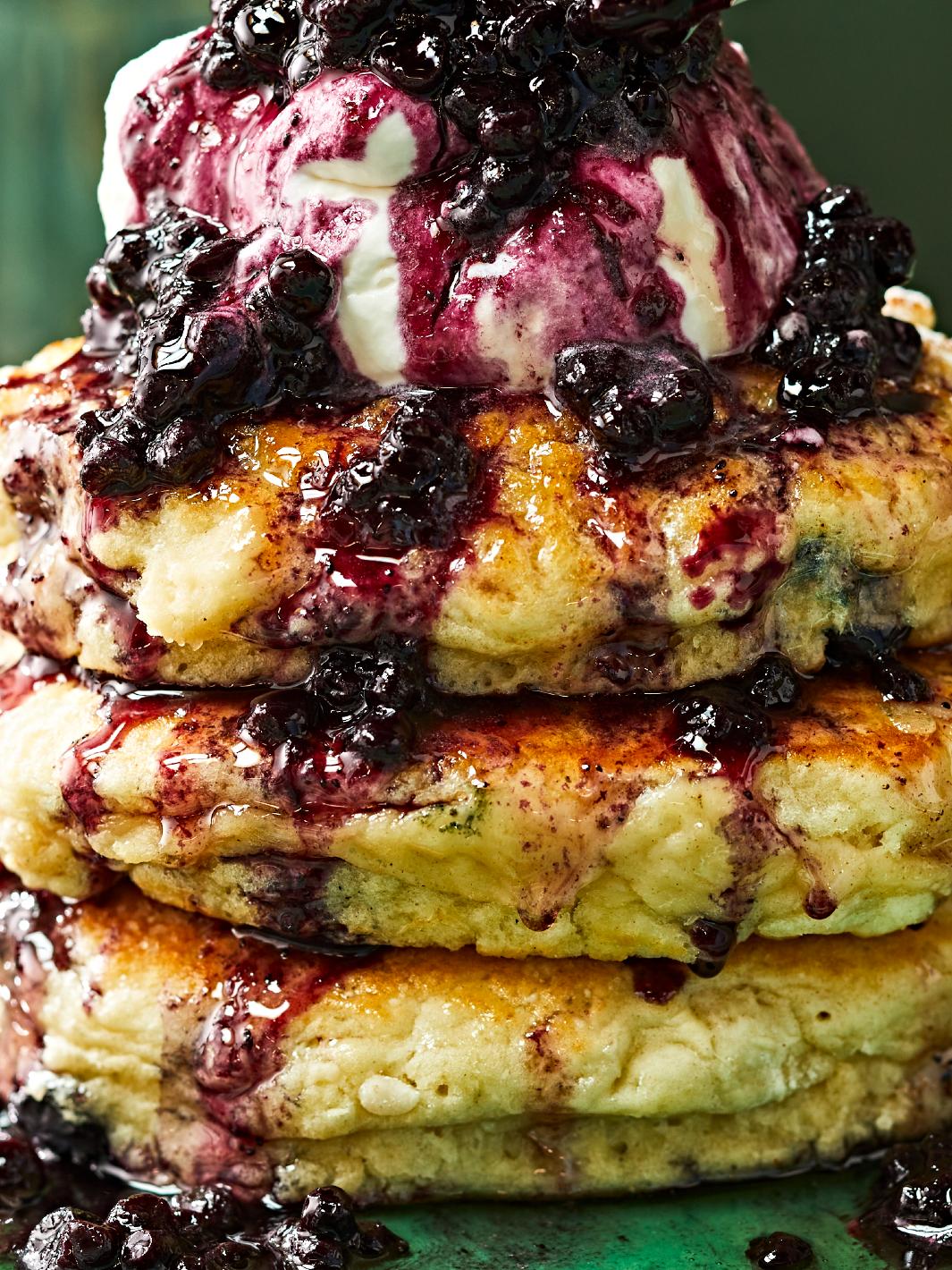 Mildred's Blueberry Compote over pancakes